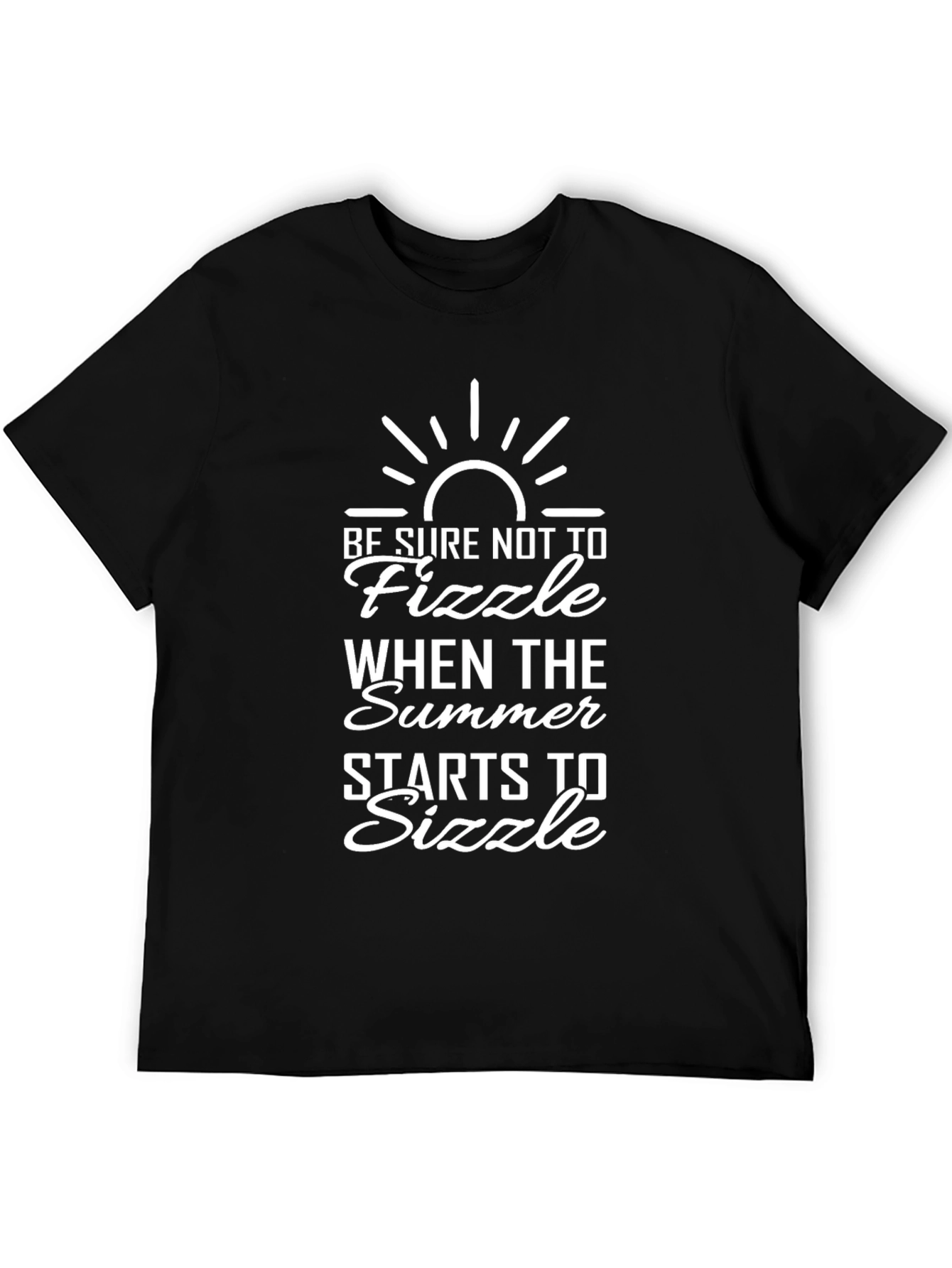 Summer Sizzle Graphic Tee - Black Short Sleeve