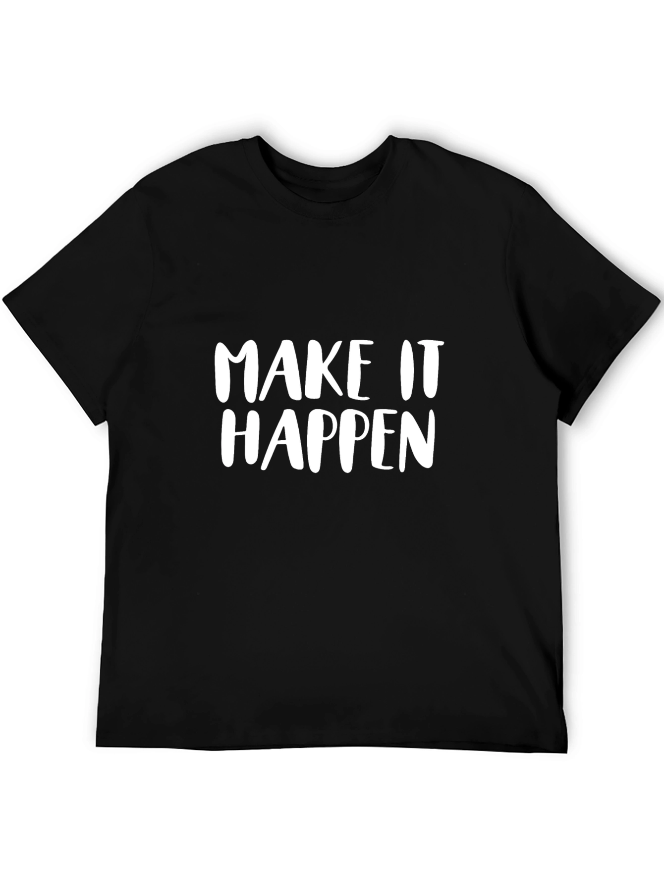 Make It Happen Graphic Tee - Black Cotton