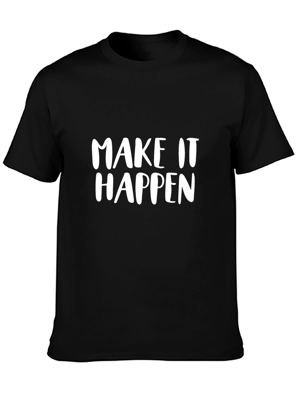 Make It Happen Graphic Tee - Black Cotton