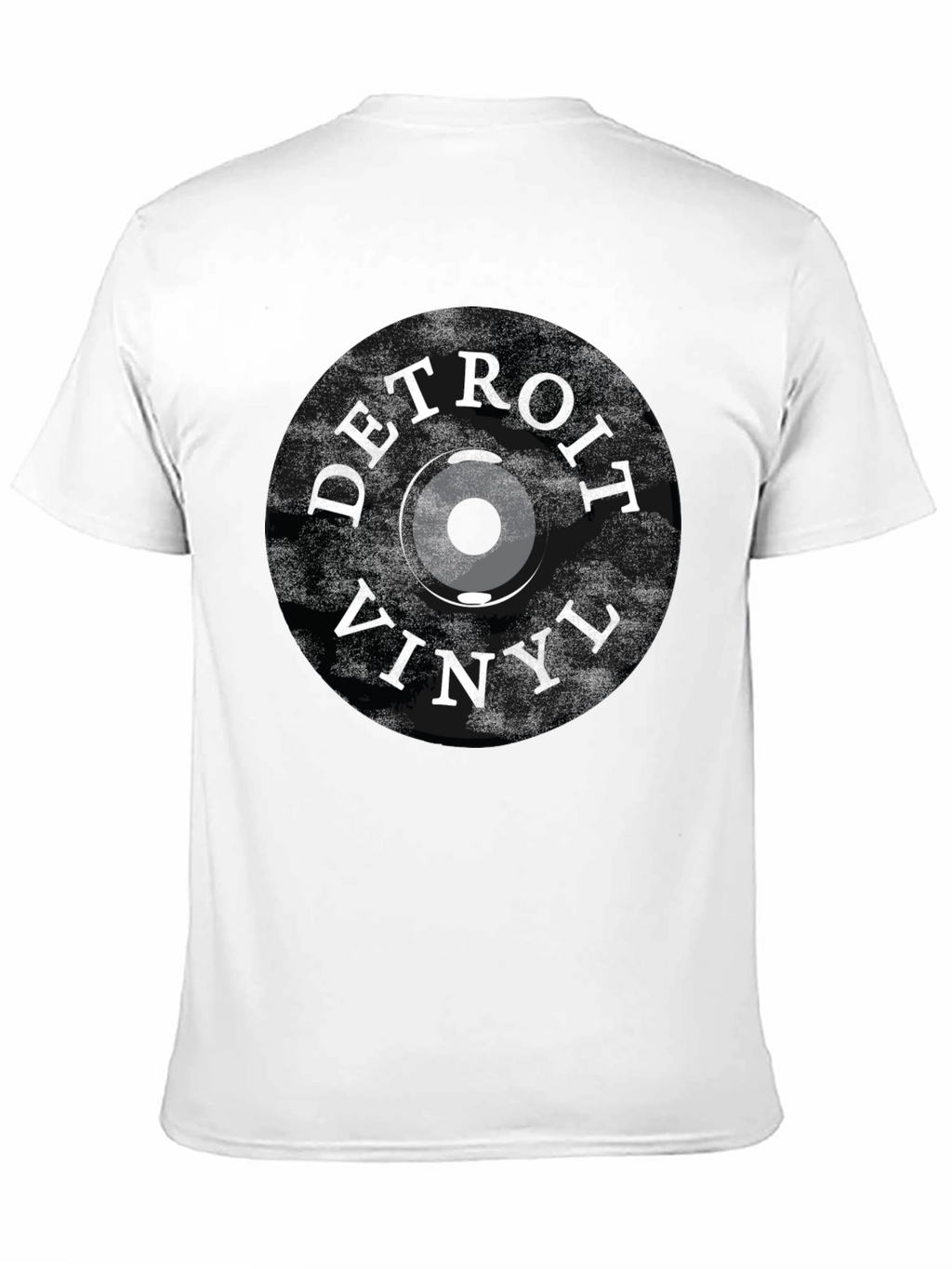 Detroit Vinyl Record T-Shirt - Black