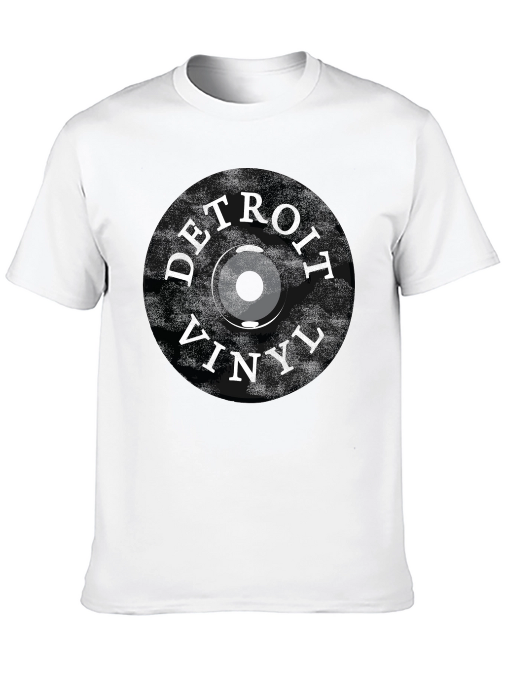 Detroit Vinyl Record T-Shirt - Black