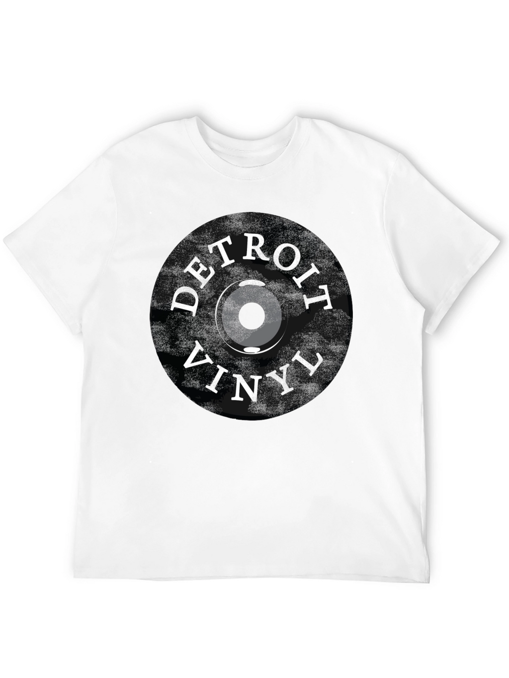 Detroit Vinyl Record T-Shirt - Black