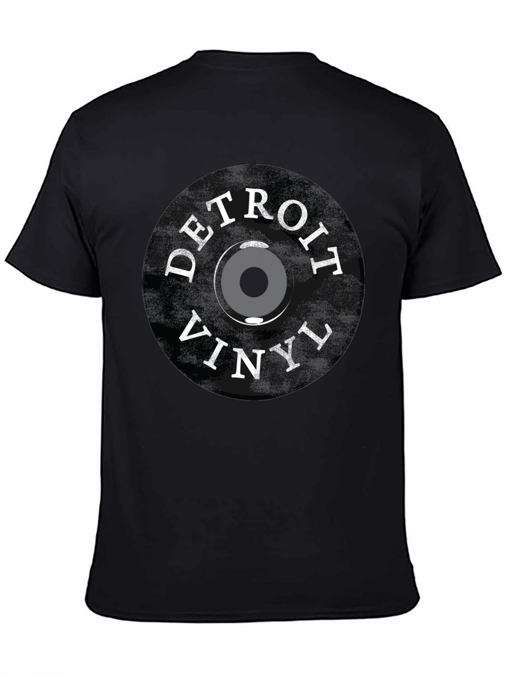 Detroit Vinyl Record T-Shirt - Black