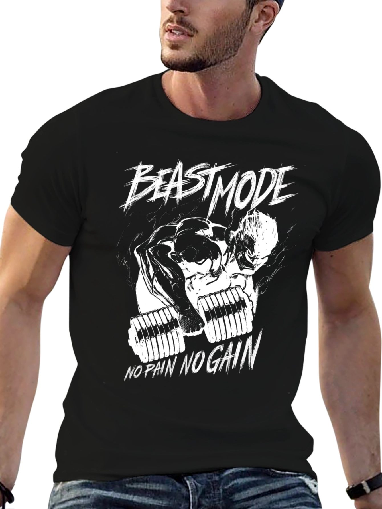 Beast Mode No Pain No Gain Graphic T-Shirt