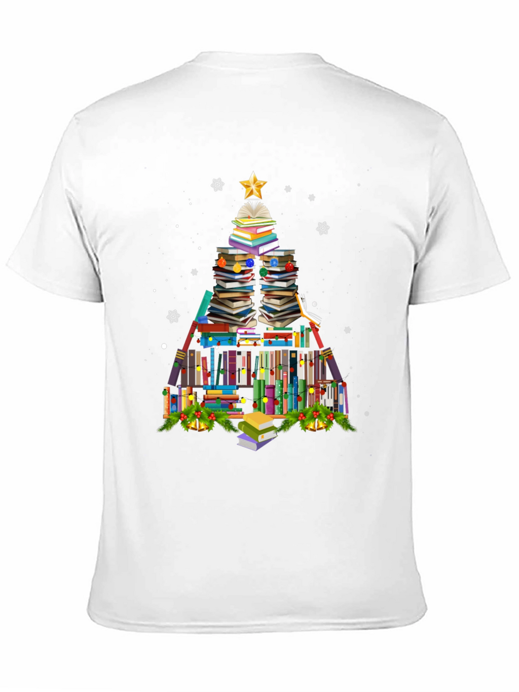 Book Christmas Tree T-Shirt Holiday Tee