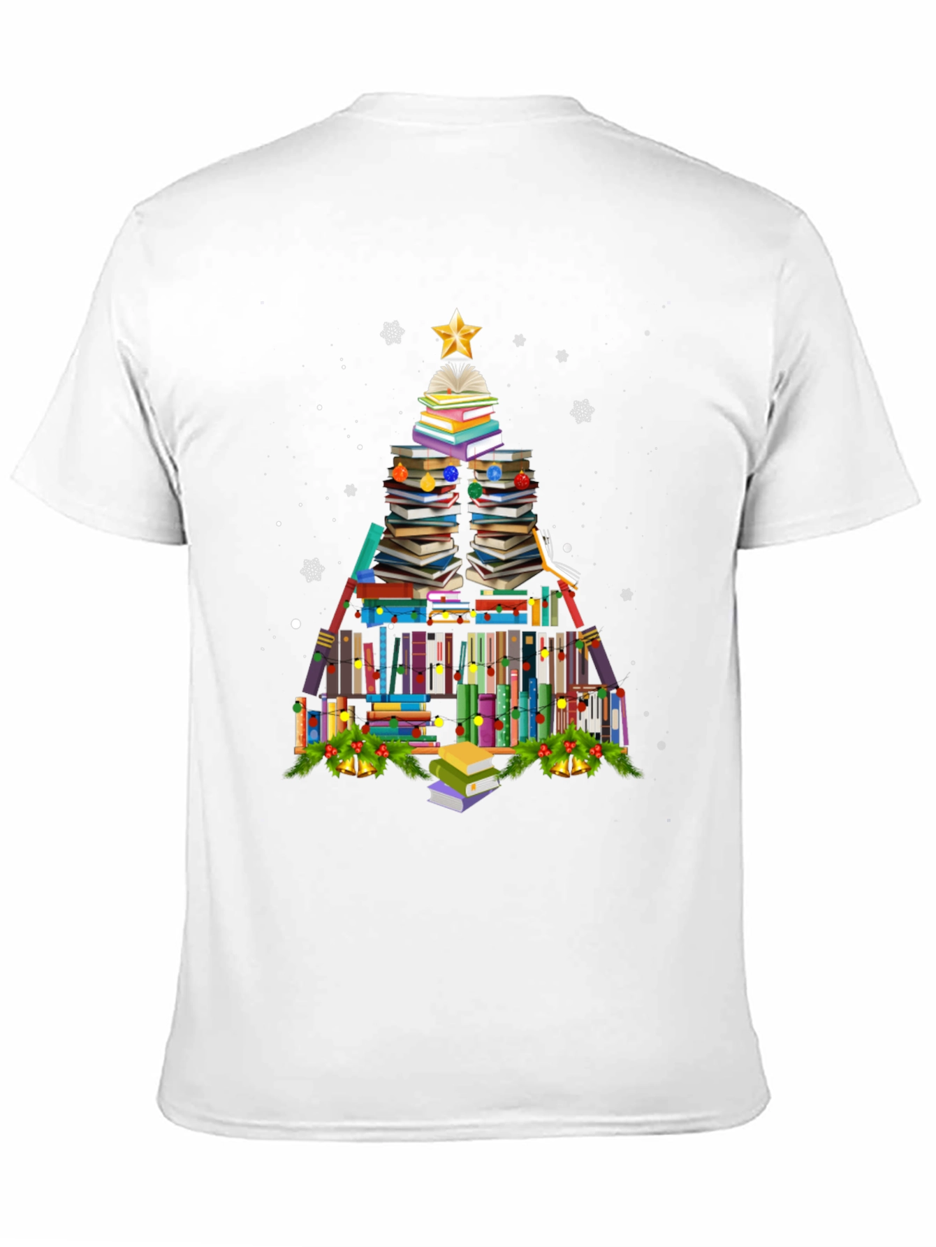 Book Christmas Tree T-Shirt Holiday Tee