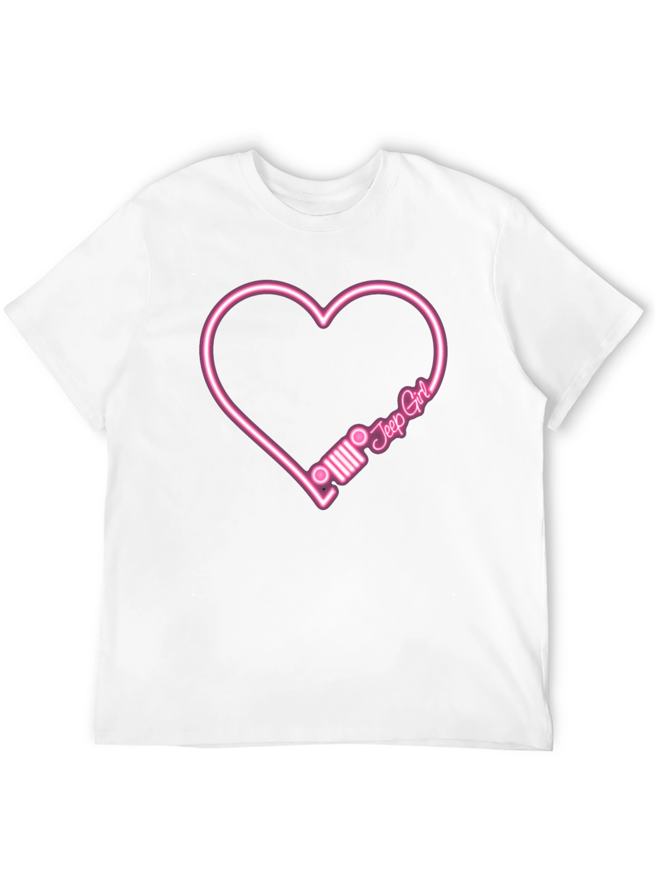 Jeep Girl Heart T-Shirt - Black