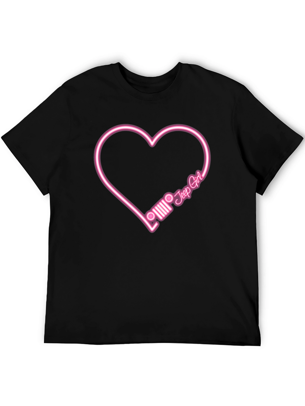 Jeep Girl Heart T-Shirt - Black