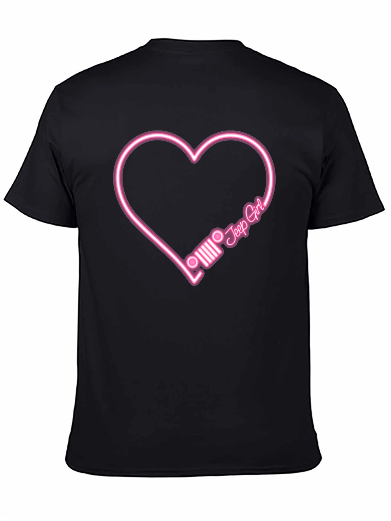 Jeep Girl Heart T-Shirt - Black