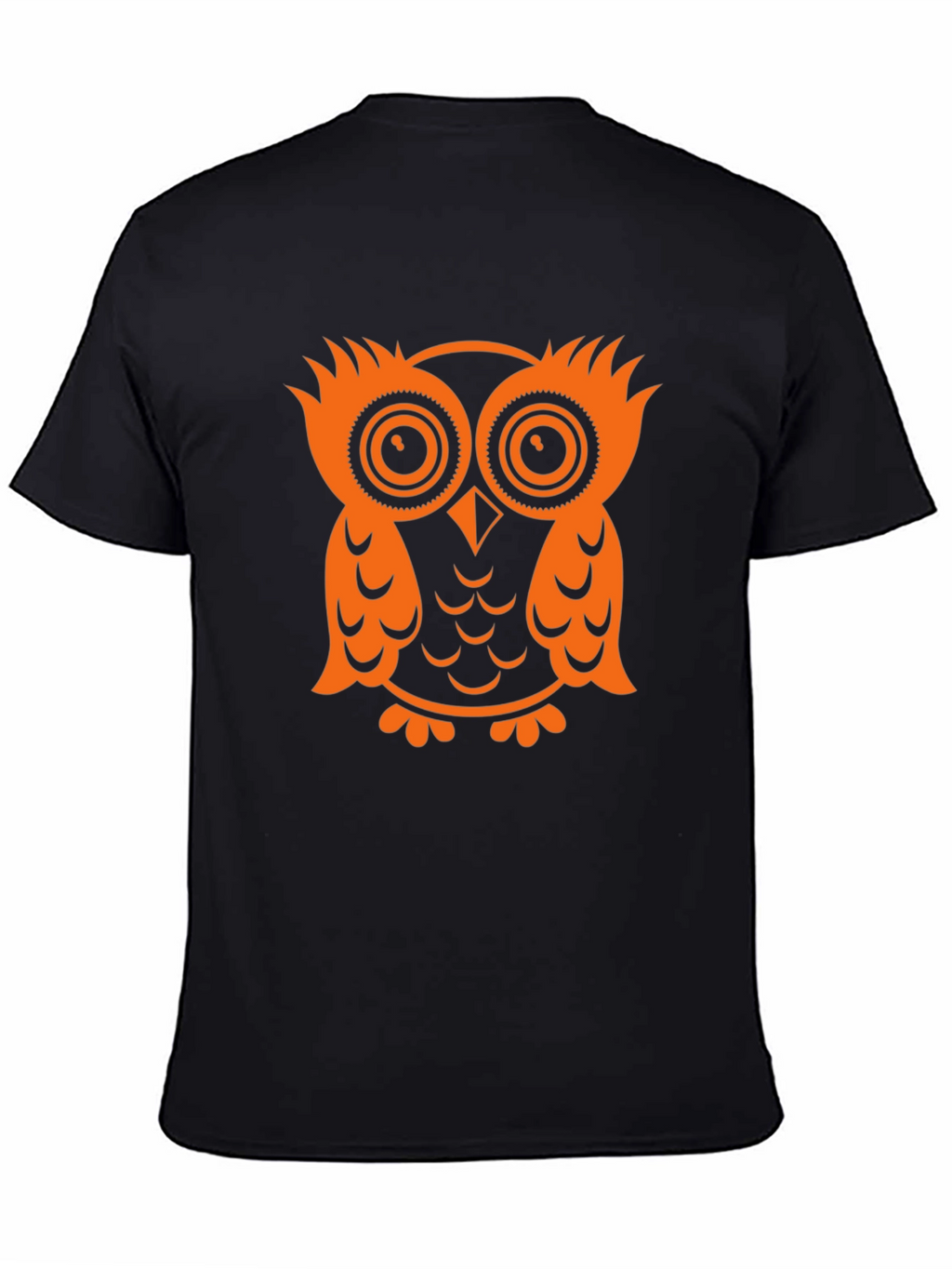 Owl Graphic Tee - Black Cotton T-Shirt