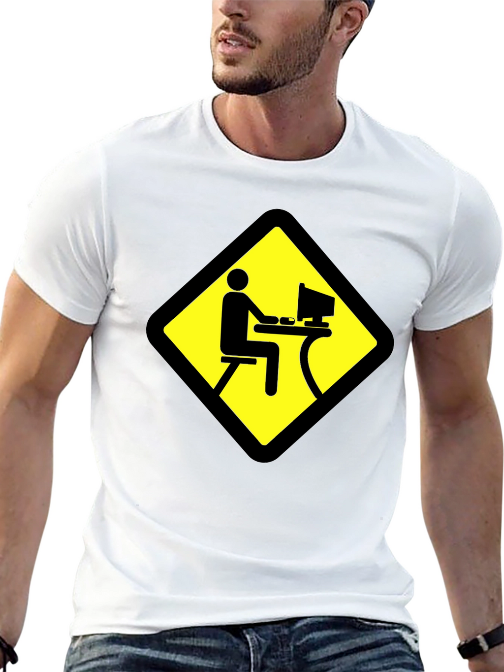 Warning: Gamer Zone - Novelty Graphic T-Shirt