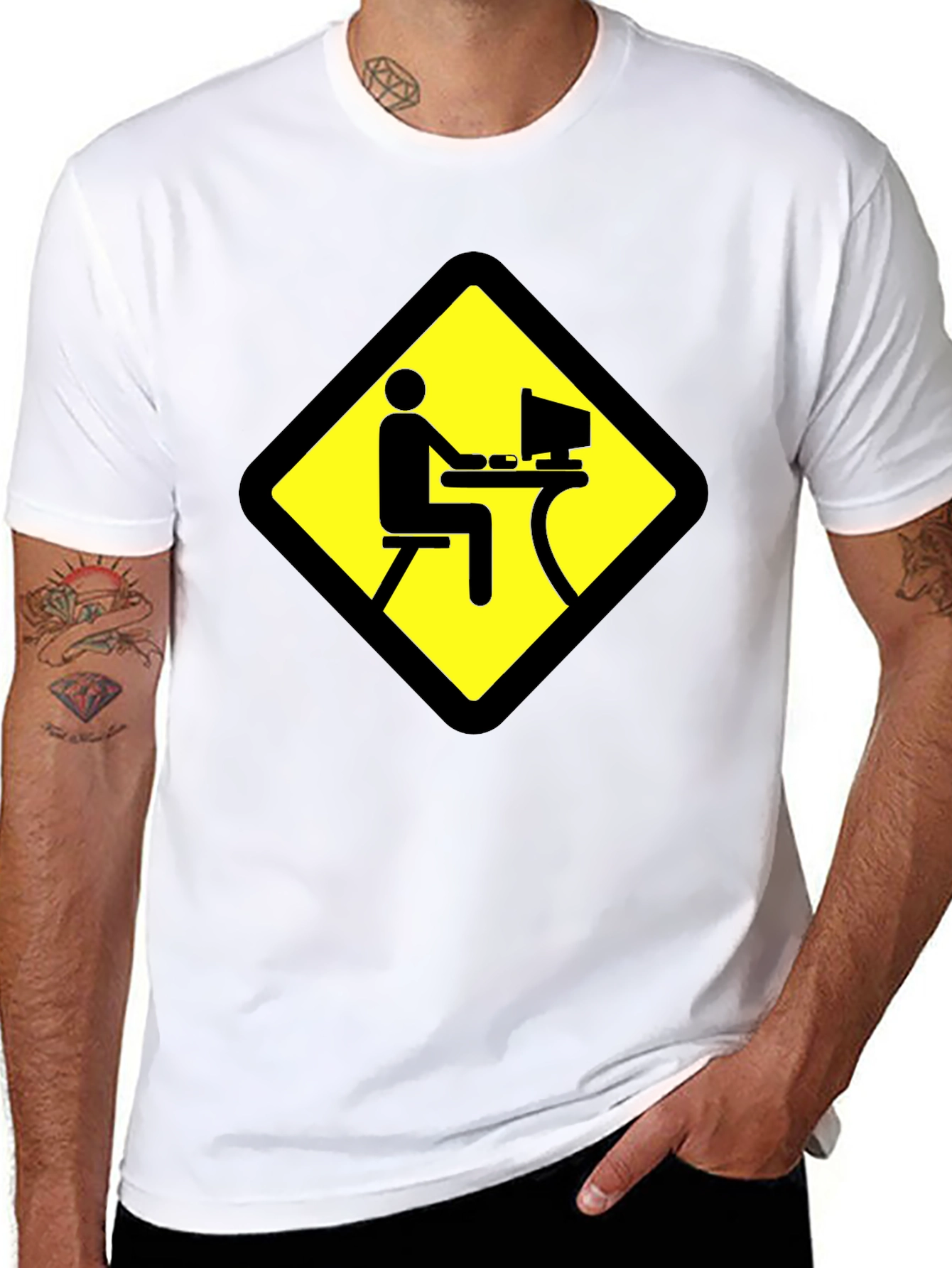 Warning: Gamer Zone - Novelty Graphic T-Shirt