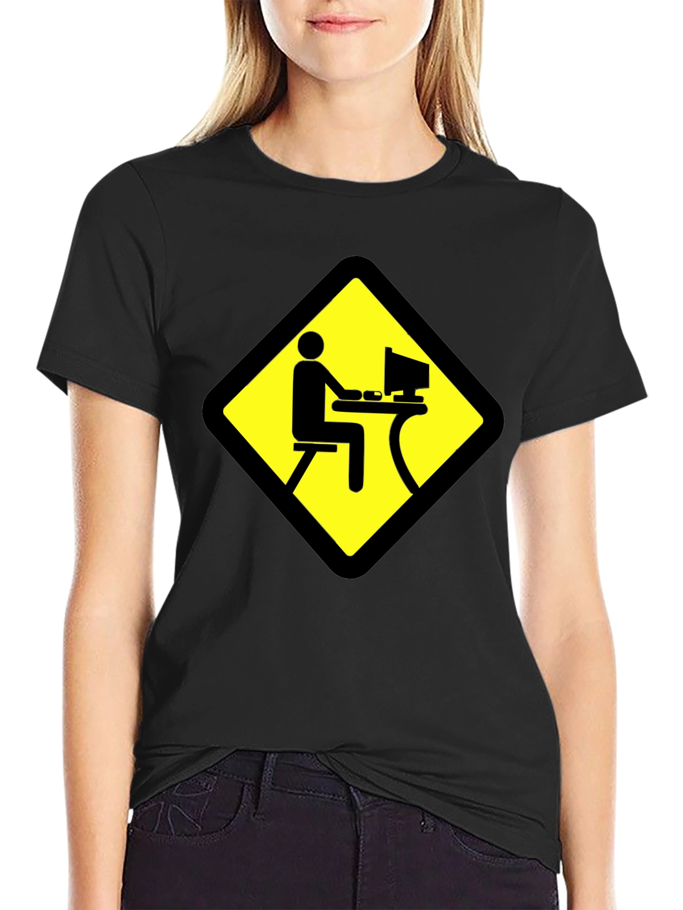 Warning: Gamer Zone - Novelty Graphic T-Shirt