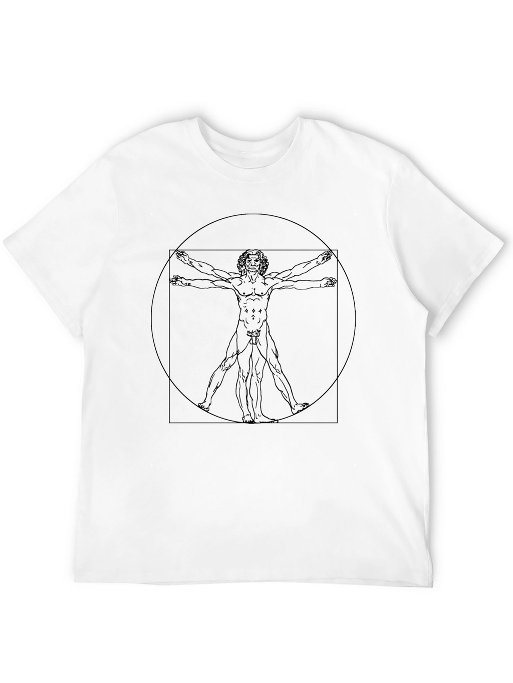 Vitruvian Man Graphic Tee - Black T-Shirt