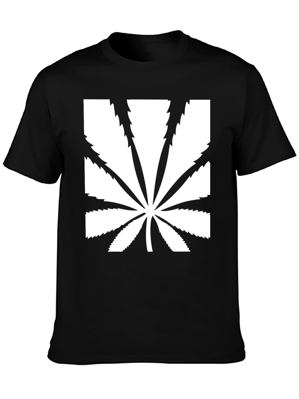 Cool Graphic Marijuana Leaf Black T-Shirt