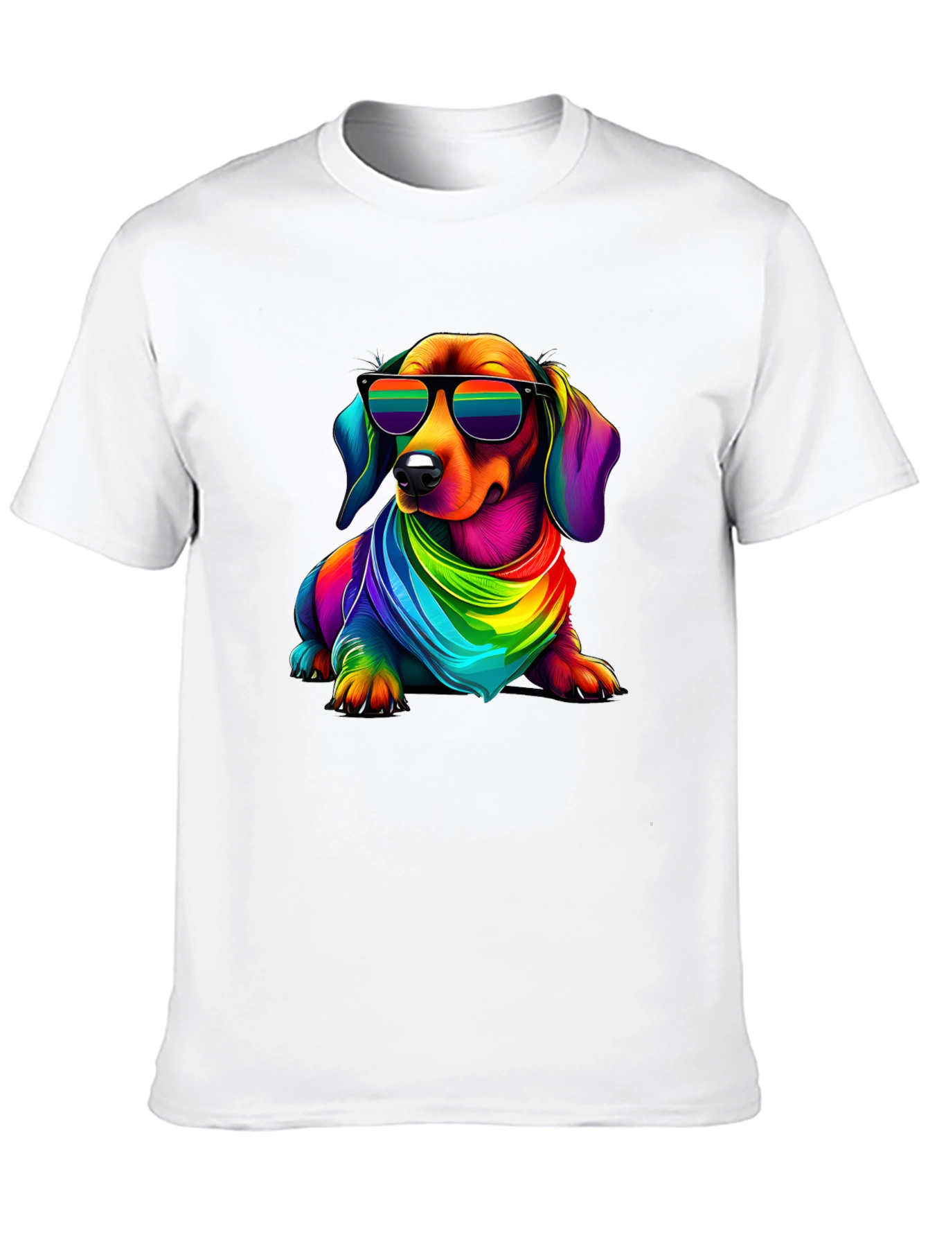 Cool Rainbow Dachshund T-Shirt