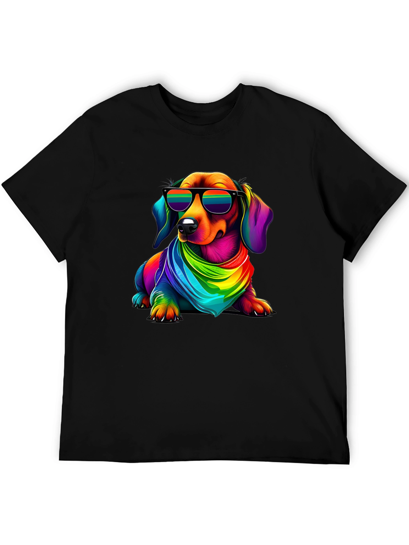 Cool Rainbow Dachshund T-Shirt