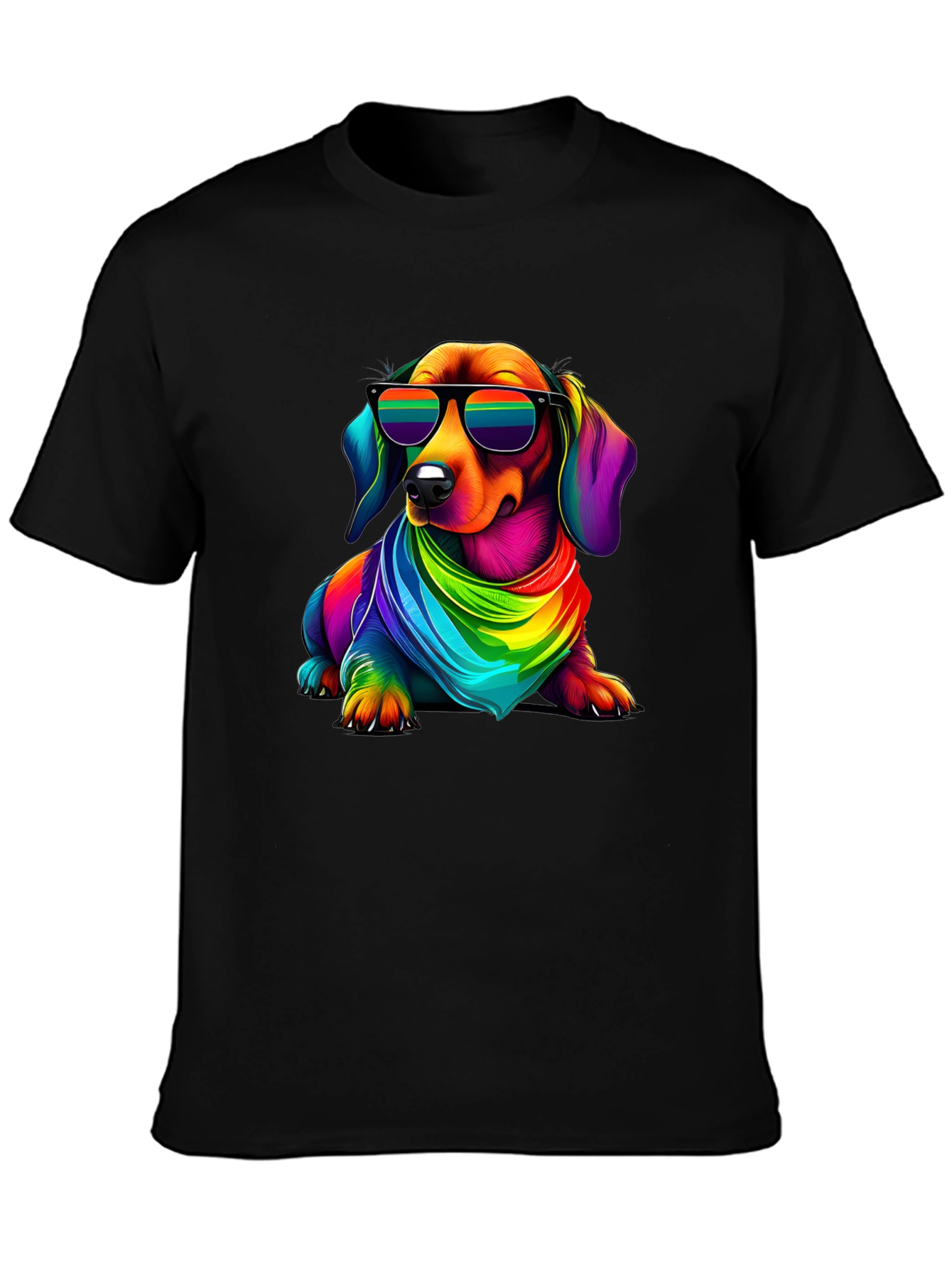Cool Rainbow Dachshund T-Shirt