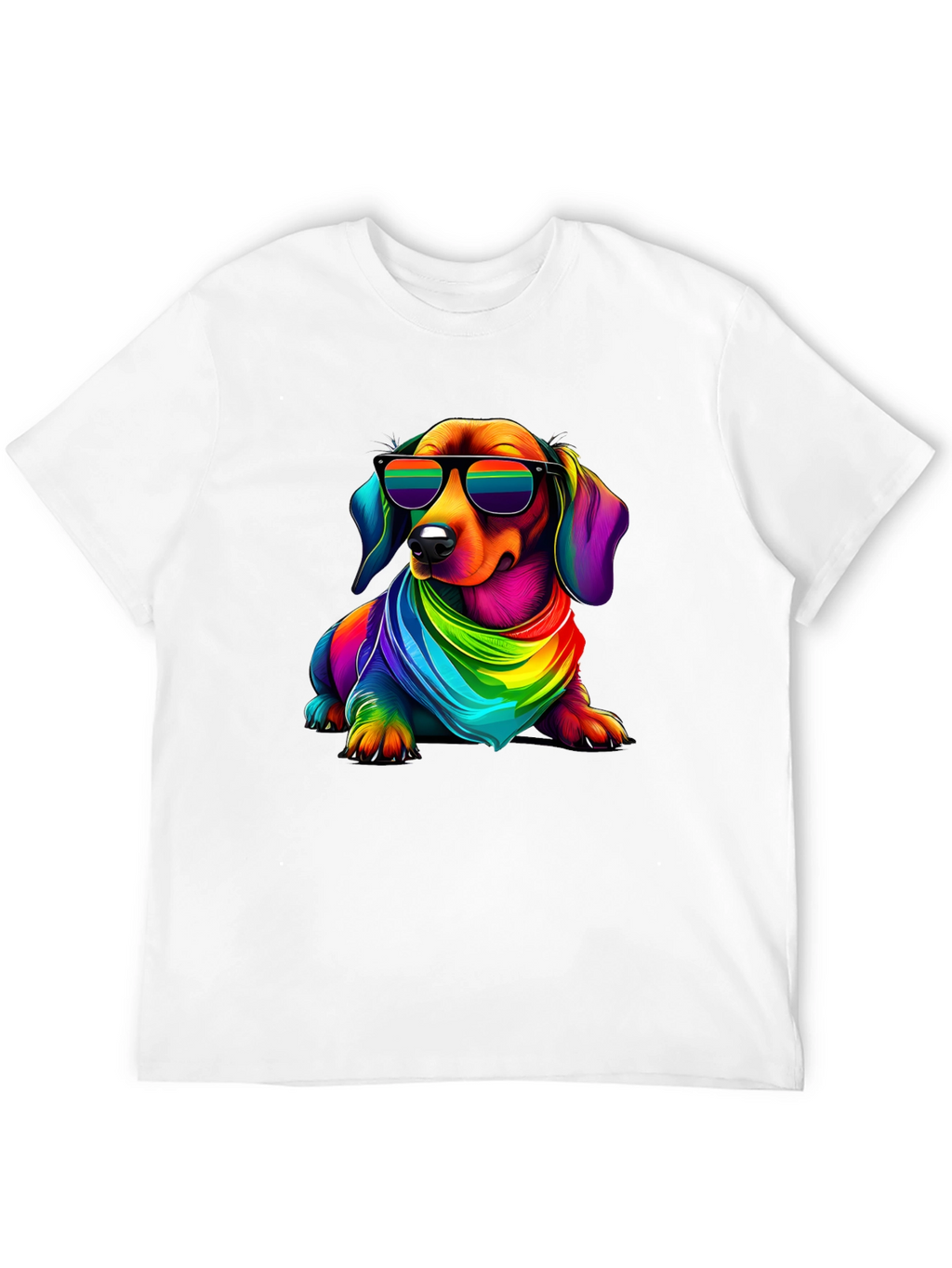 Cool Rainbow Dachshund T-Shirt