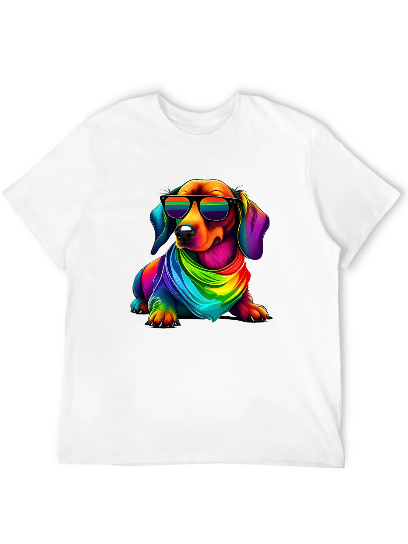 Cool Rainbow Dachshund T-Shirt