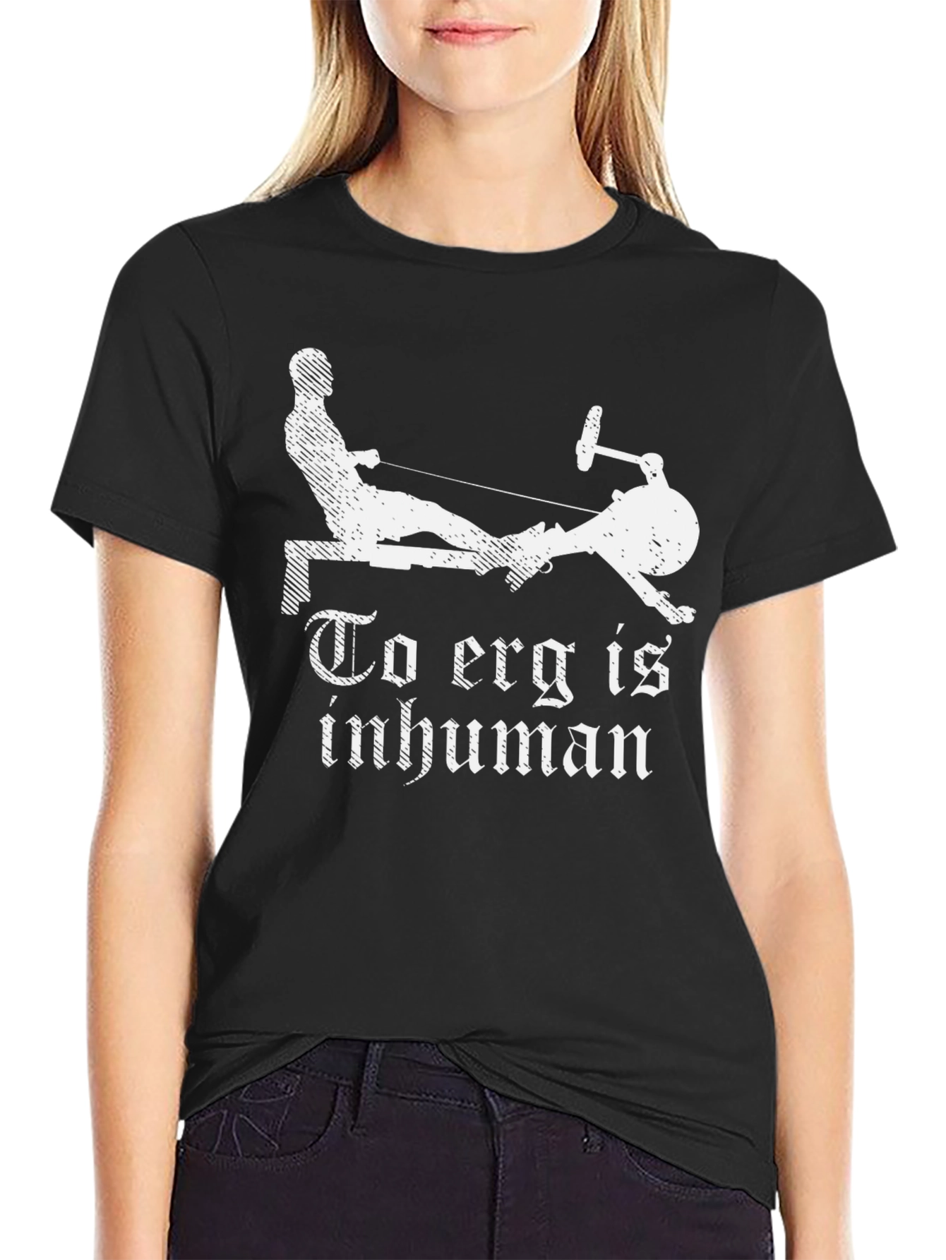Erg is Inhuman T-Shirt - Rowing Workout Tee