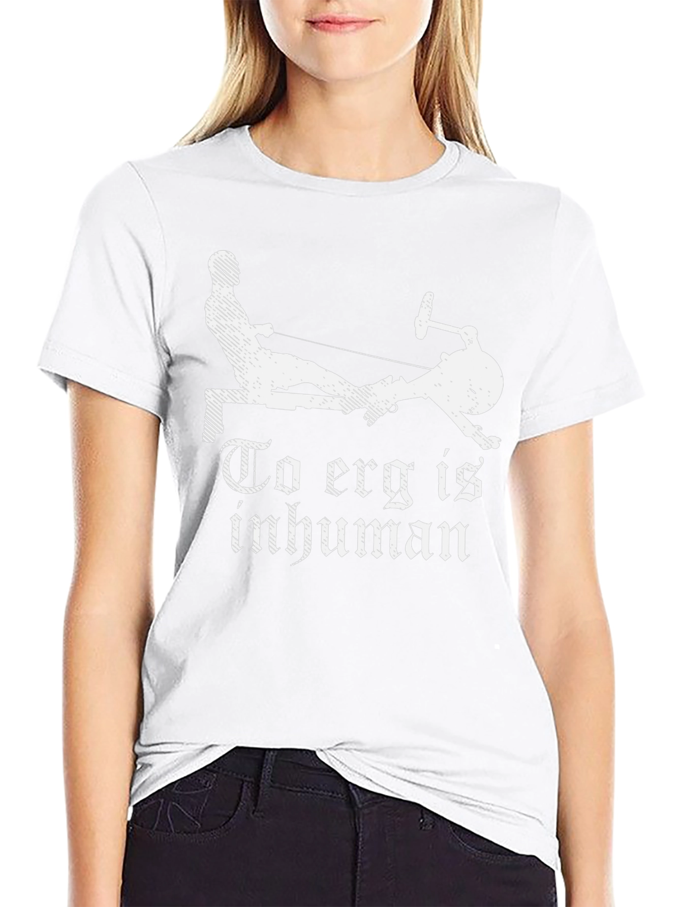 Erg is Inhuman T-Shirt - Rowing Workout Tee