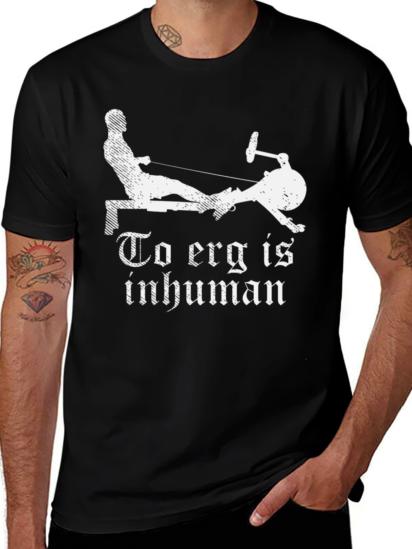 Erg is Inhuman T-Shirt - Rowing Workout Tee