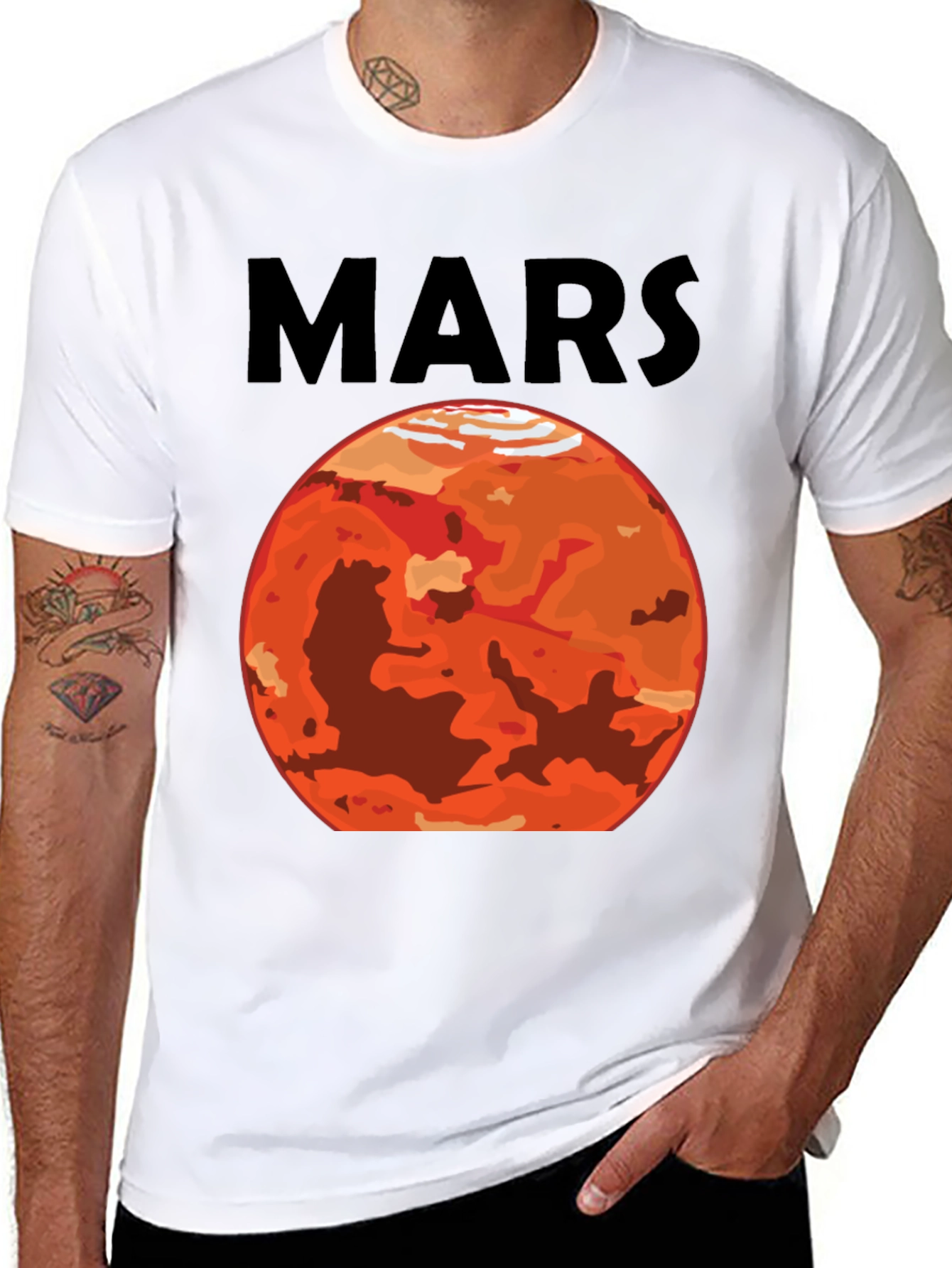 Mars Graphic Tee - Space Theme T-Shirt