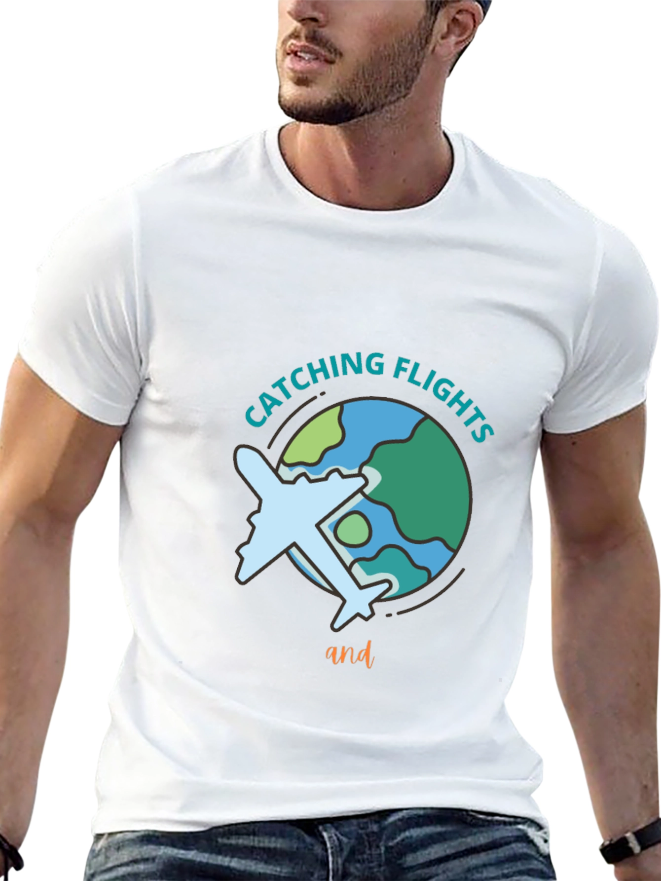 Catching Flights Black Graphic Tee