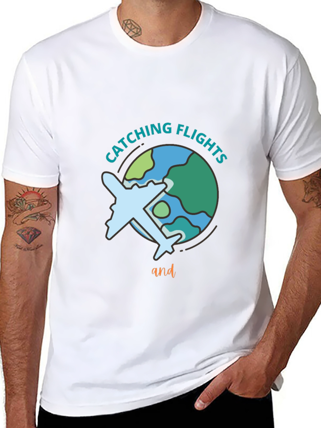 Catching Flights Black Graphic Tee