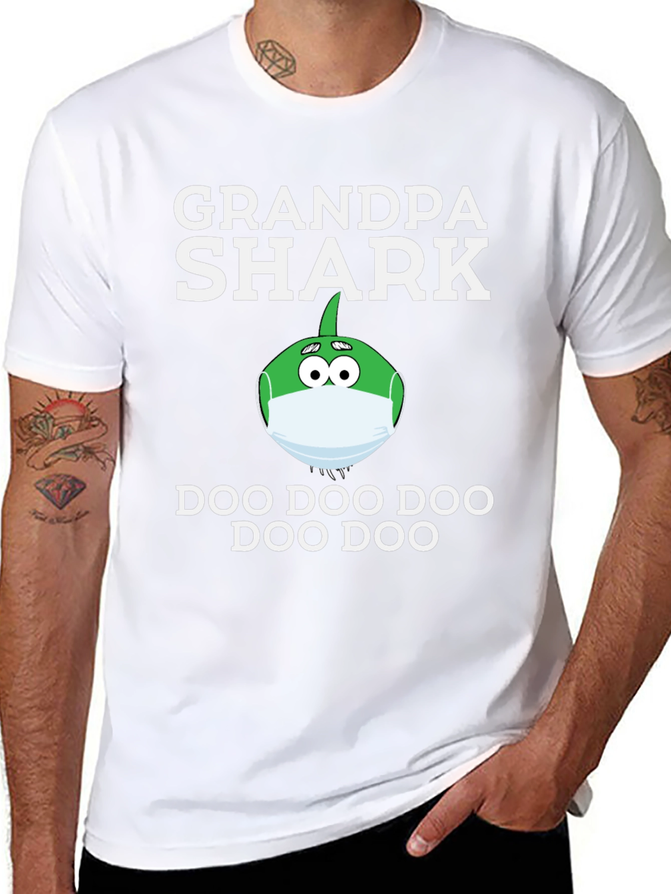 Grandpa Shark Doo Doo Funny T-Shirt