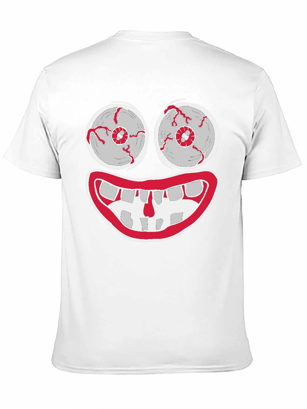 Creepy Cartoon Face Graphic Tee - Halloween Shirt