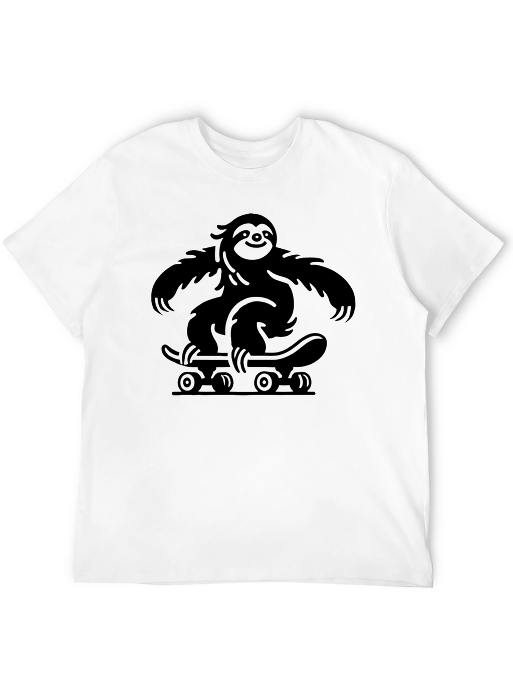 Sloth Skateboard T-Shirt - Cool Graphic Tee