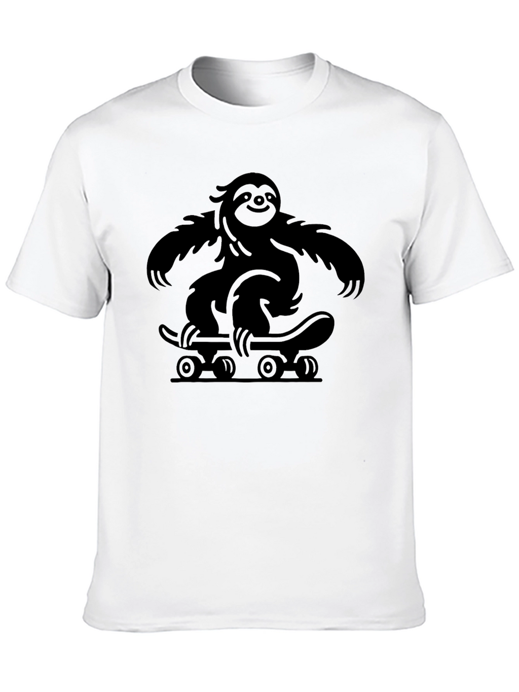 Sloth Skateboard T-Shirt - Cool Graphic Tee