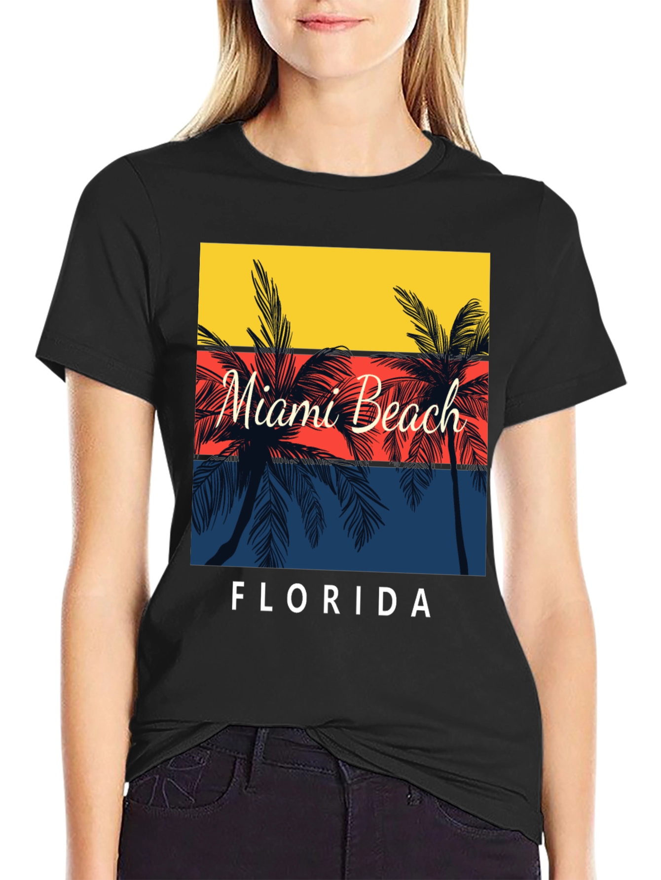 Miami Beach Florida Palm Tree T-Shirt