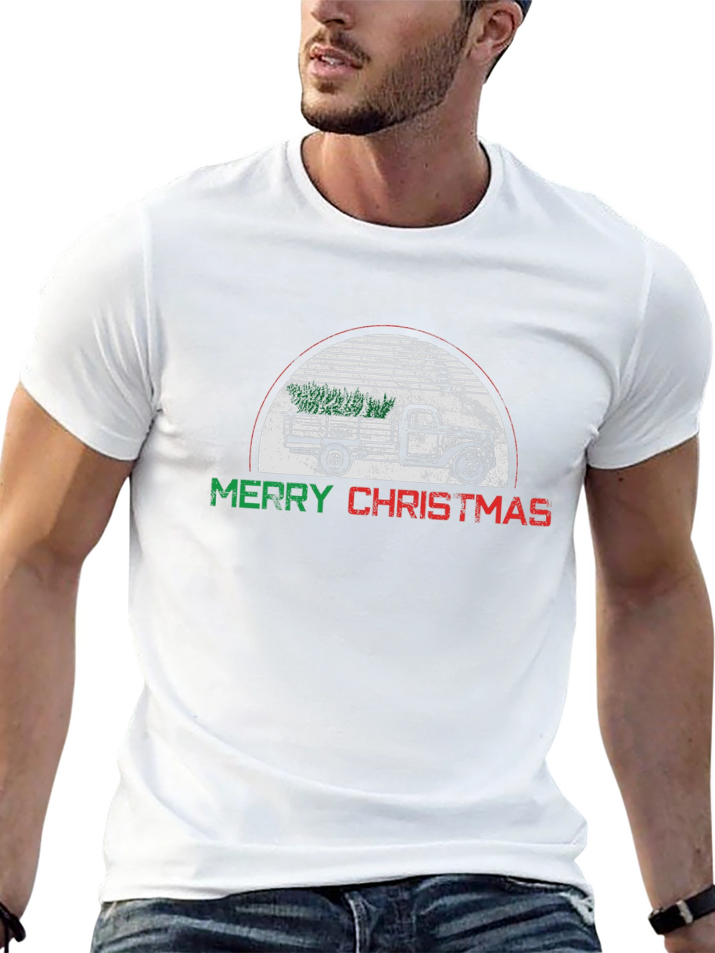 Merry Christmas Truck Graphic Tee