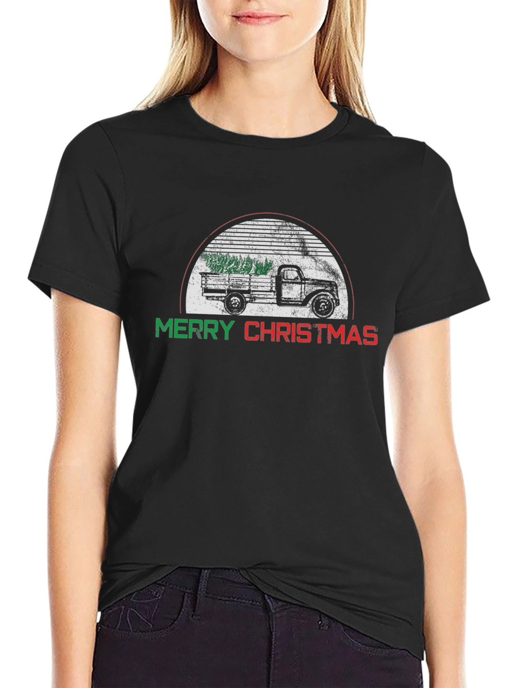 Merry Christmas Truck Graphic Tee