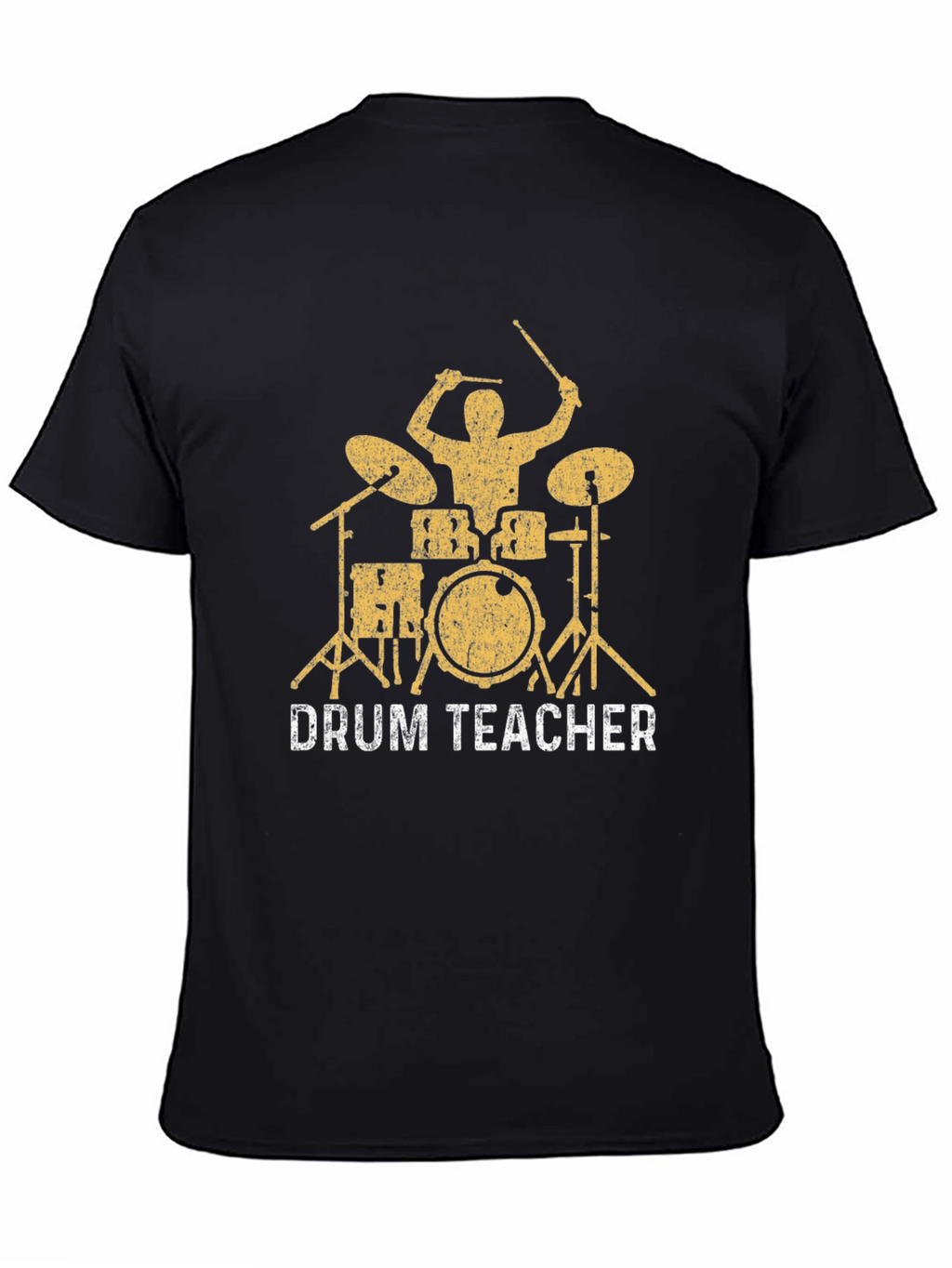 Drum Teacher Graphic Tee - Black Cotton T-Shirt