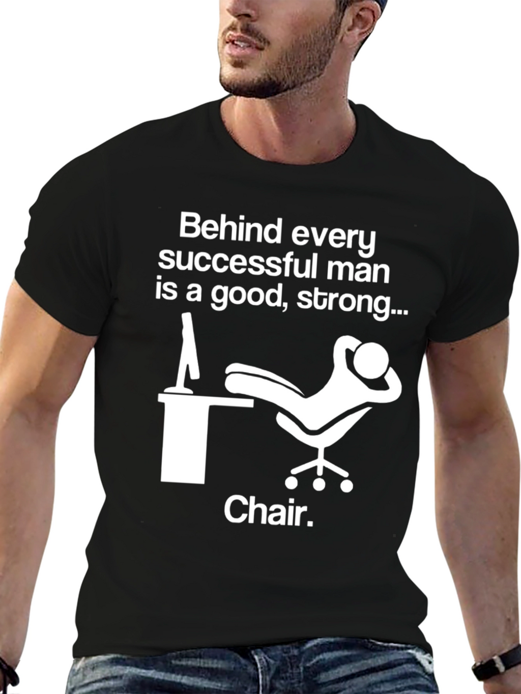 Funny Chair T-Shirt - Successful Man Tee