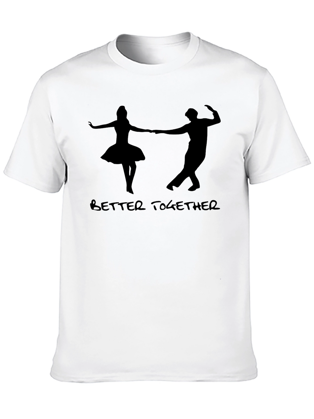 Better Together Couple Dance Graphic Tee - Black