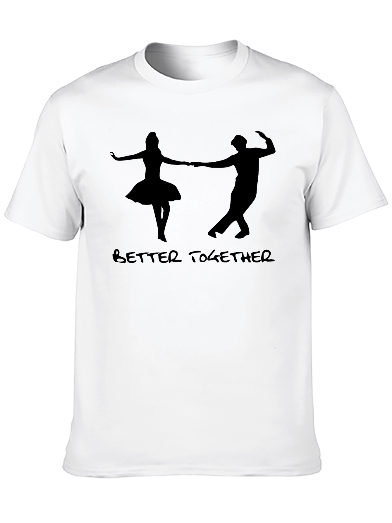 Better Together Couple Dance Graphic Tee - Black