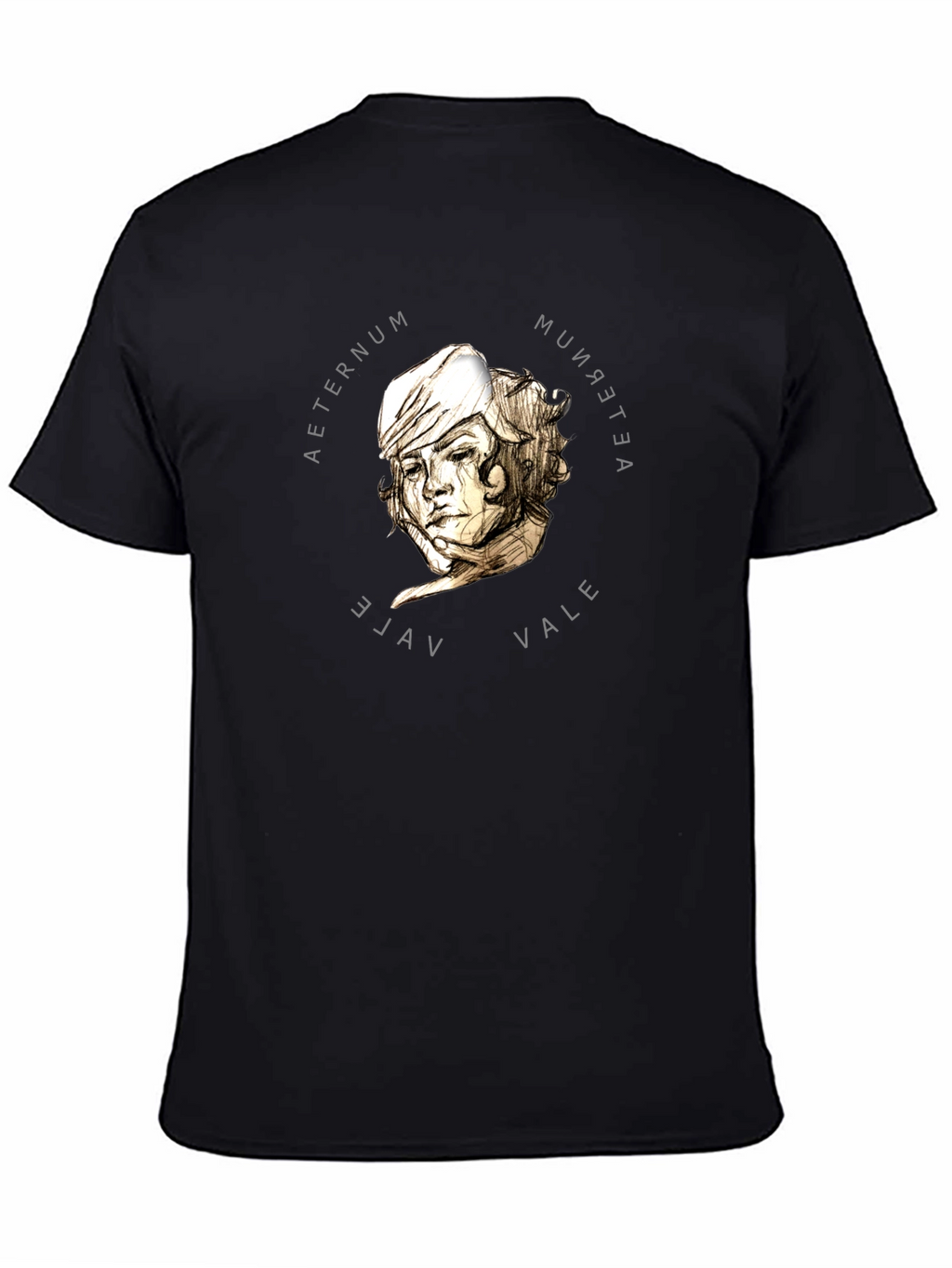 Aeternum Vale Graphic Tee - Stylish Black T-Shirt