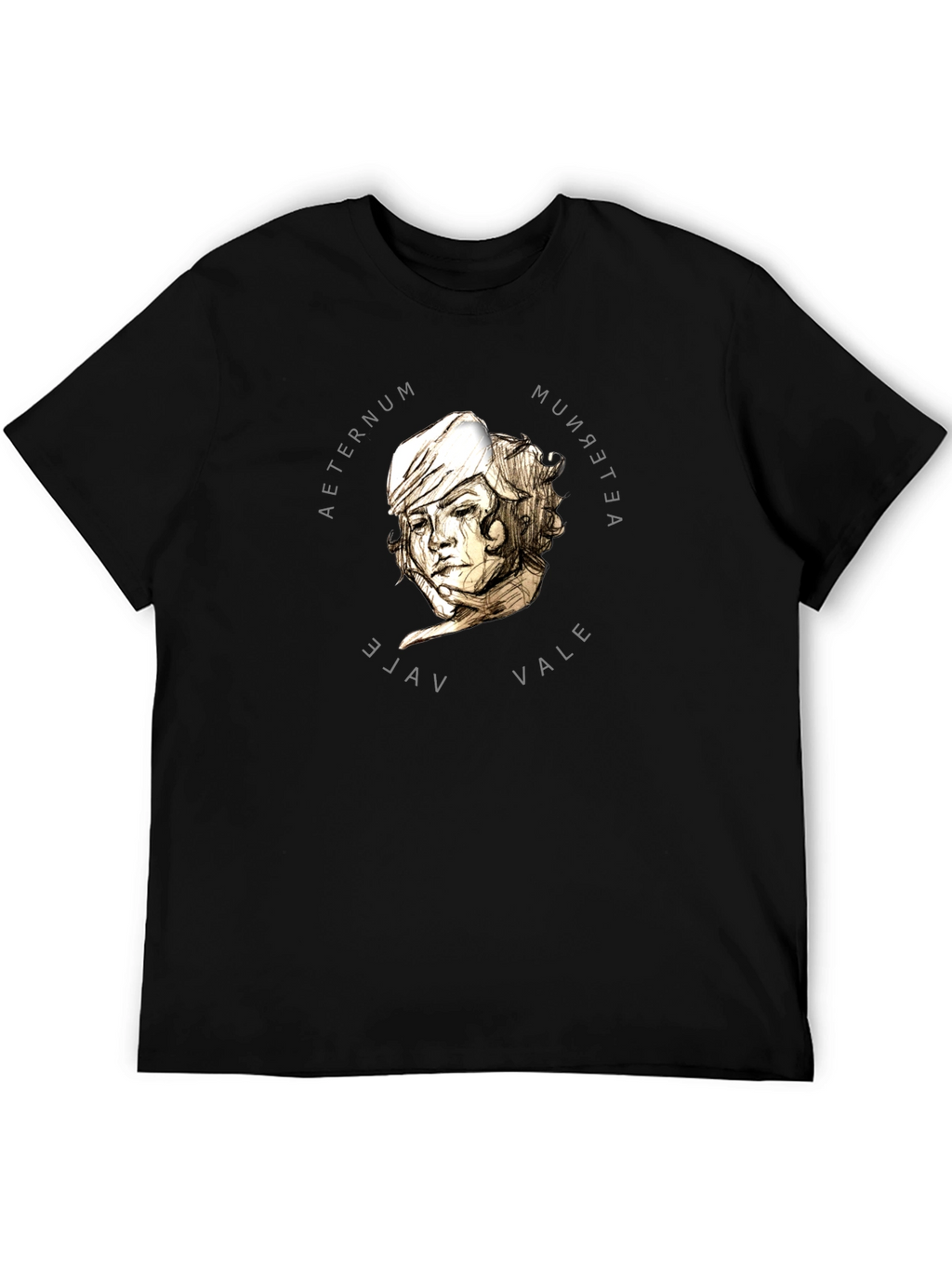 Aeternum Vale Graphic Tee - Stylish Black T-Shirt