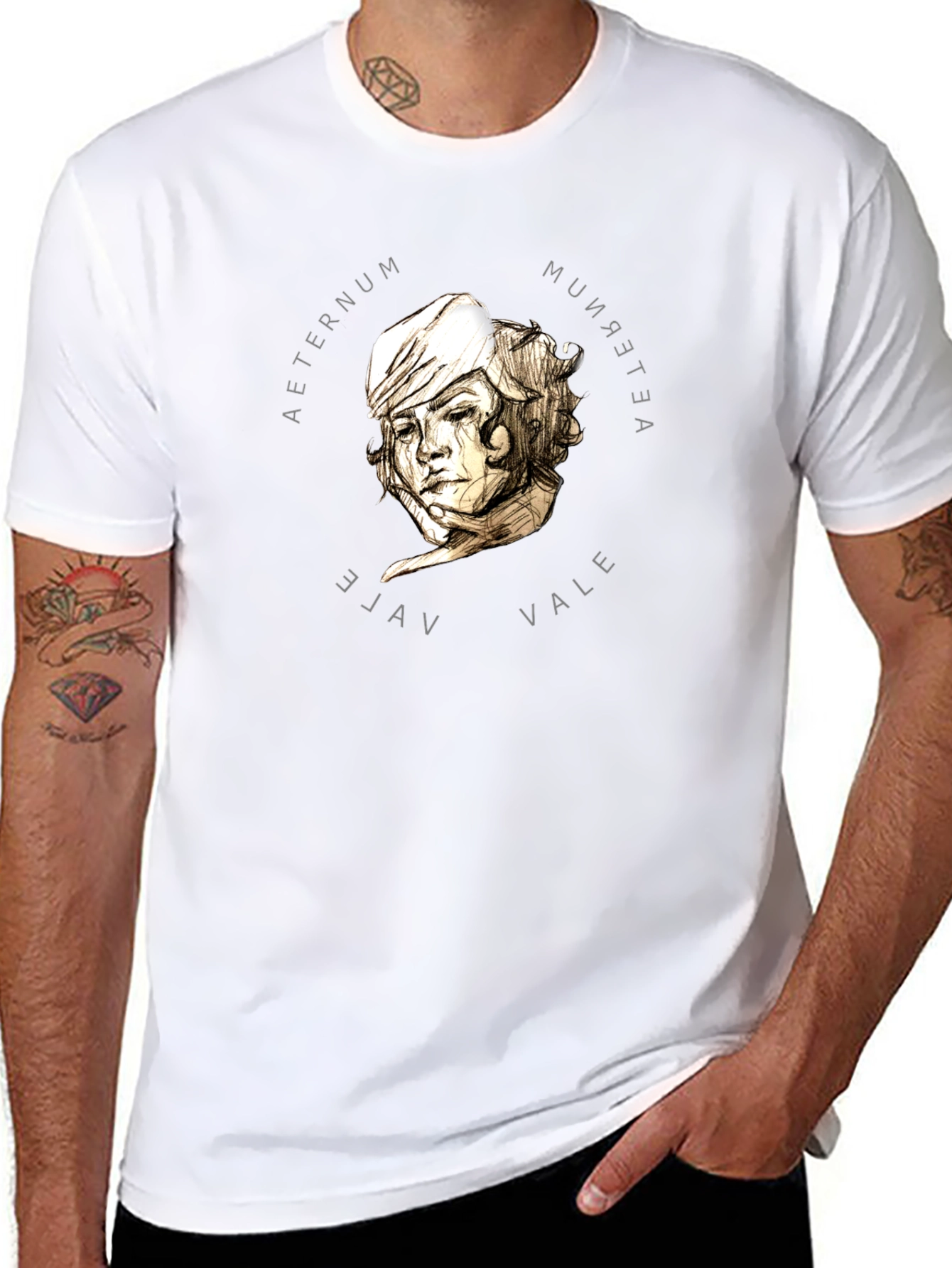 Aeternum Vale Graphic Tee - Stylish Black T-Shirt