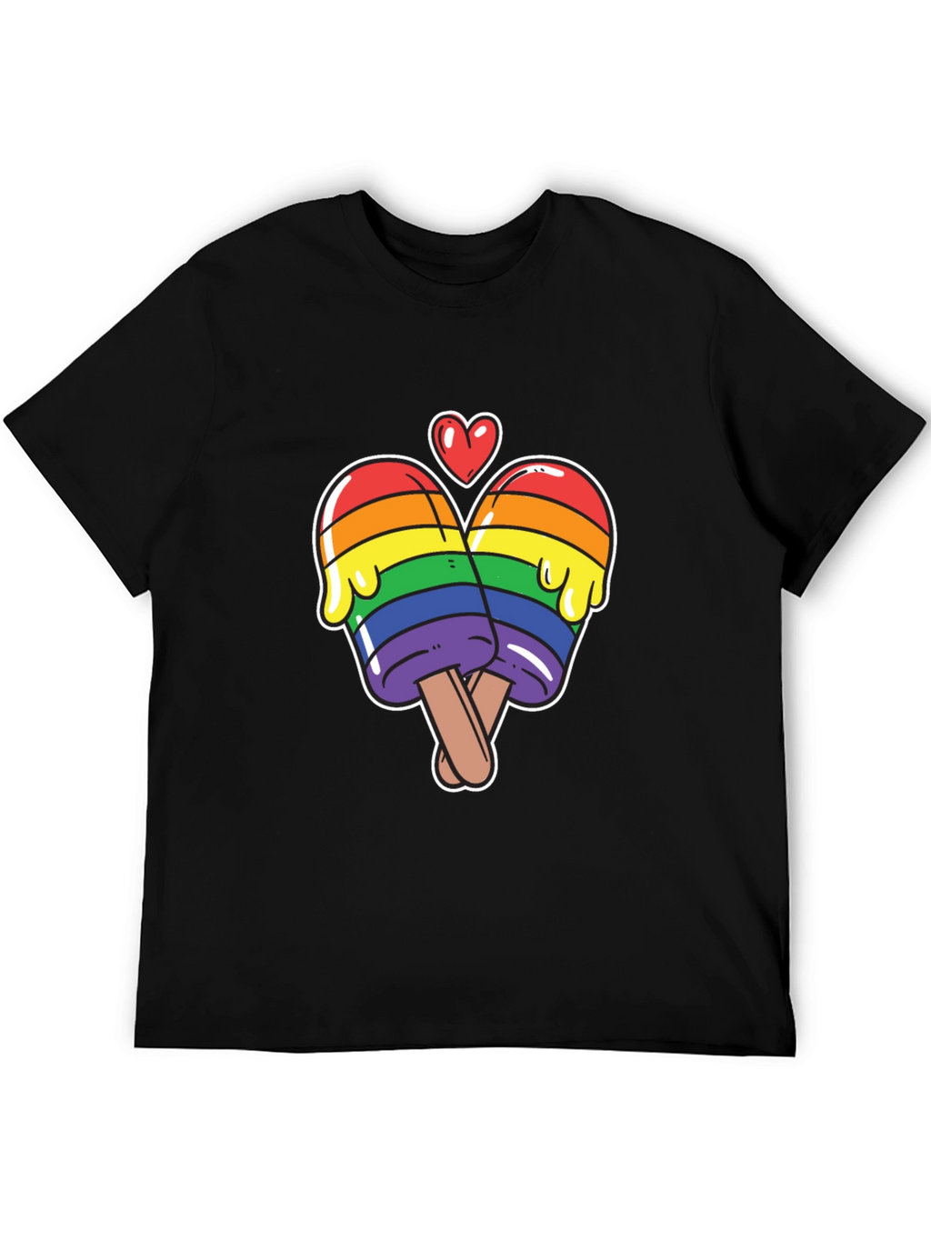 LGBT Pride Popsicle Heart Tee