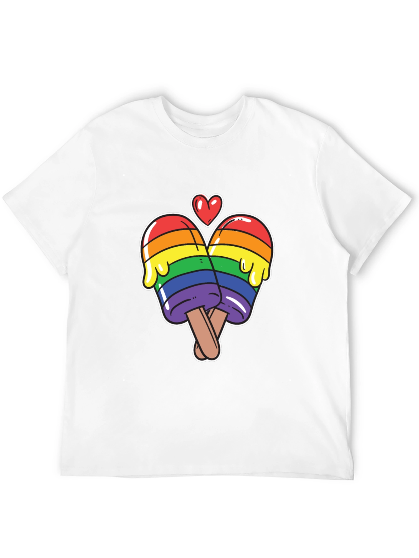 LGBT Pride Popsicle Heart Tee