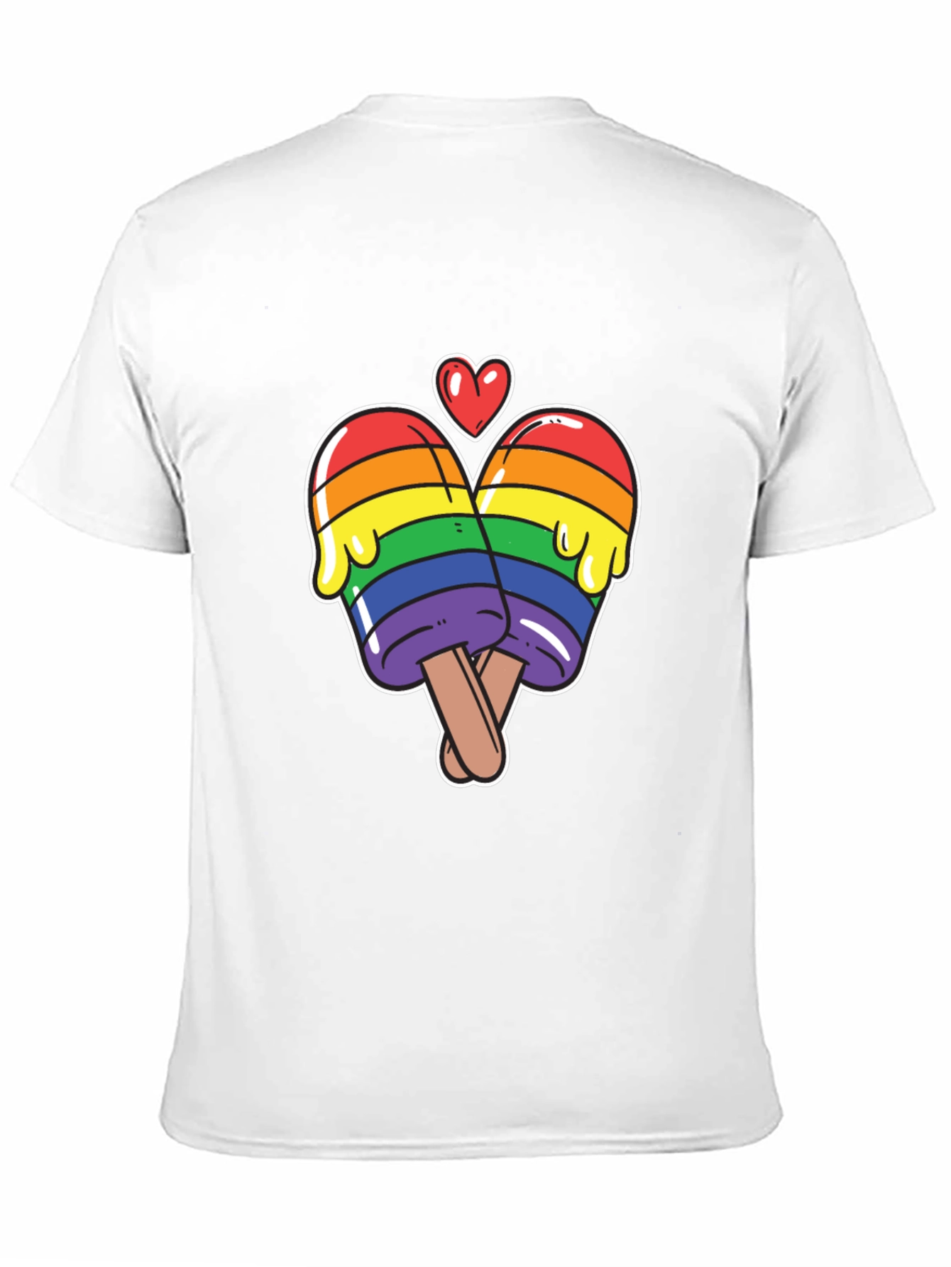 LGBT Pride Popsicle Heart Tee