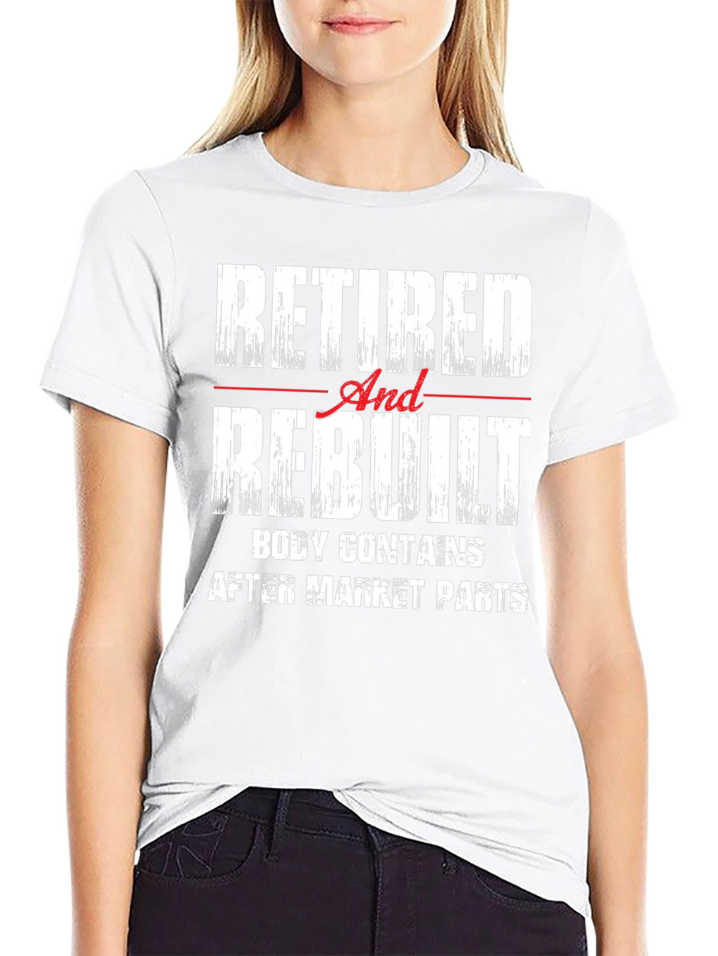 Retired And Rebuilt Funny Mens T-Shirt