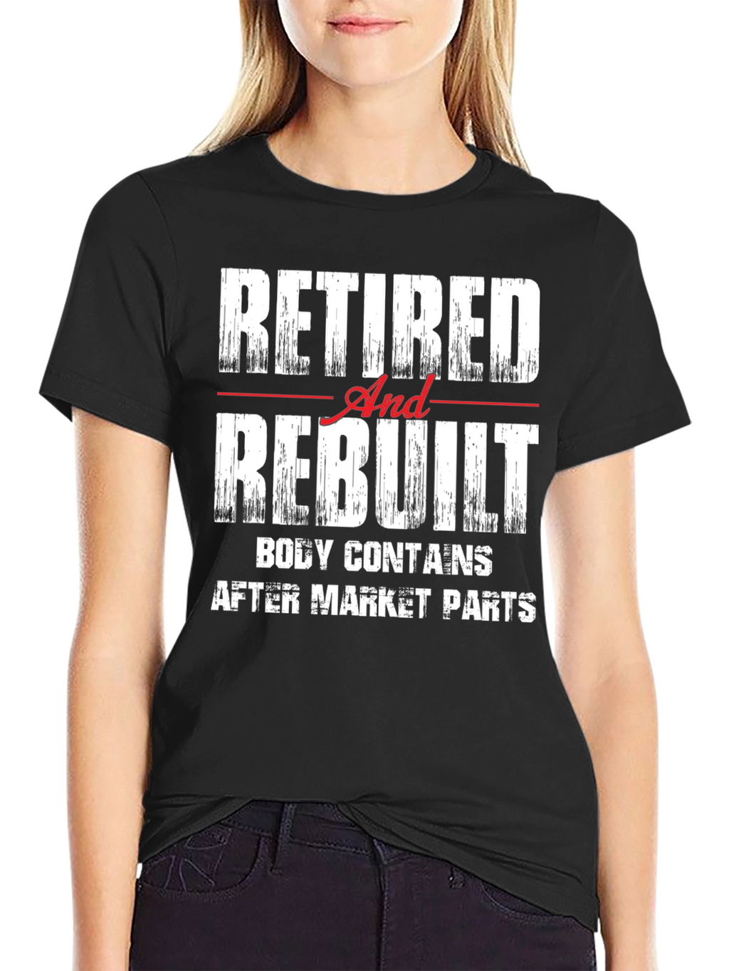 Retired And Rebuilt Funny Mens T-Shirt