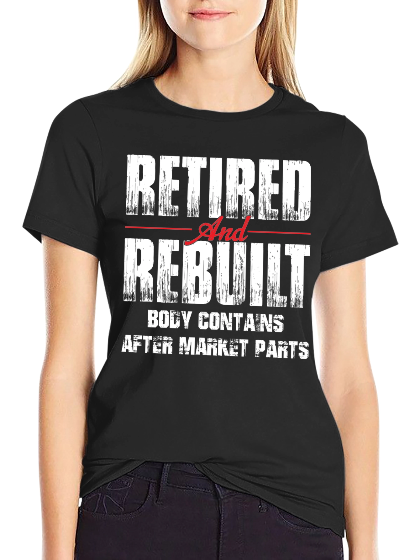 Retired And Rebuilt Funny Mens T-Shirt